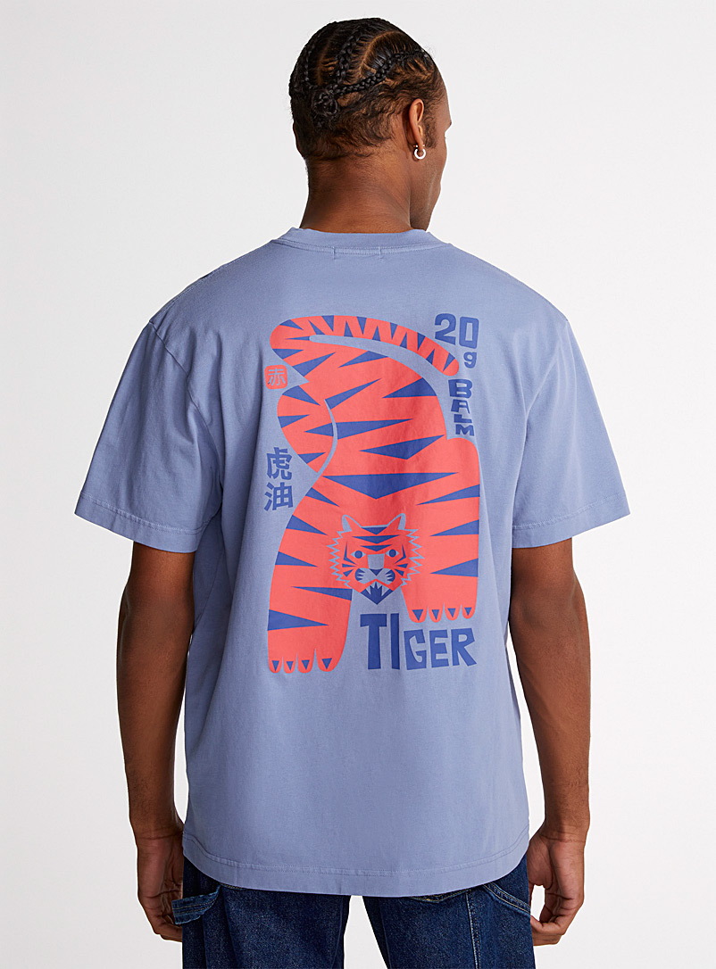 Olow Baby Blue Tiger Balm T-shirt for men