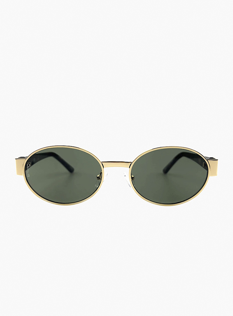 Otra Golden Yellow Echo oval sunglasses for men