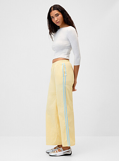 Side stripes canvas pant