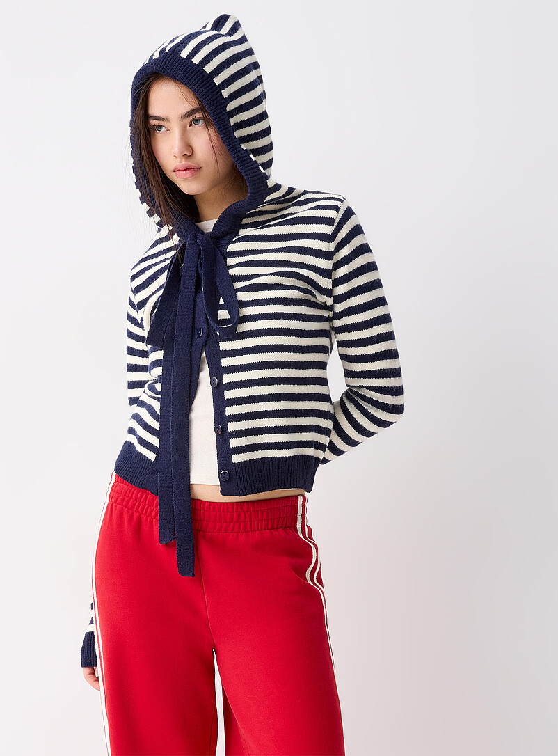 Cardigan Rayé Gymboree Avec Capuche Motif Panda - Taille 5 Ans, Parfait Pour Le Quotidien Des Enfants