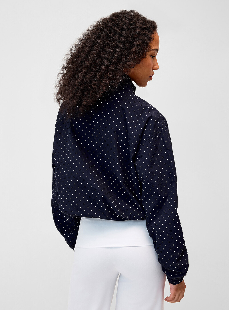 Polka-dotted mock neck crisp canvas jacket product image 3