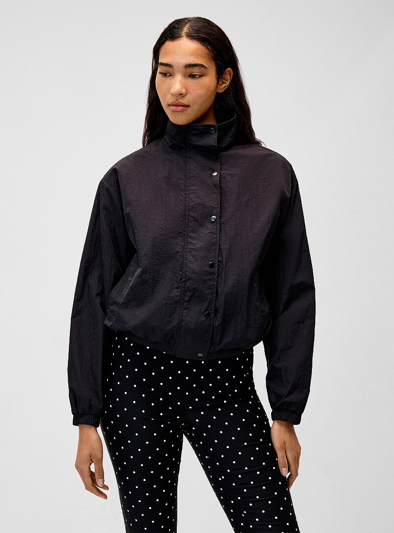 Mock neck crisp canvas jacket product image 2