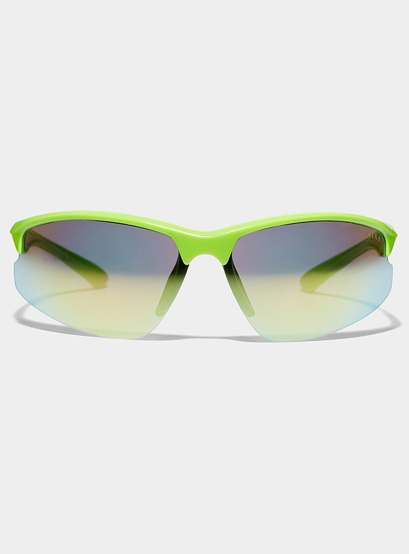 AIRE Lime Green Cetus sport sunglasses for women