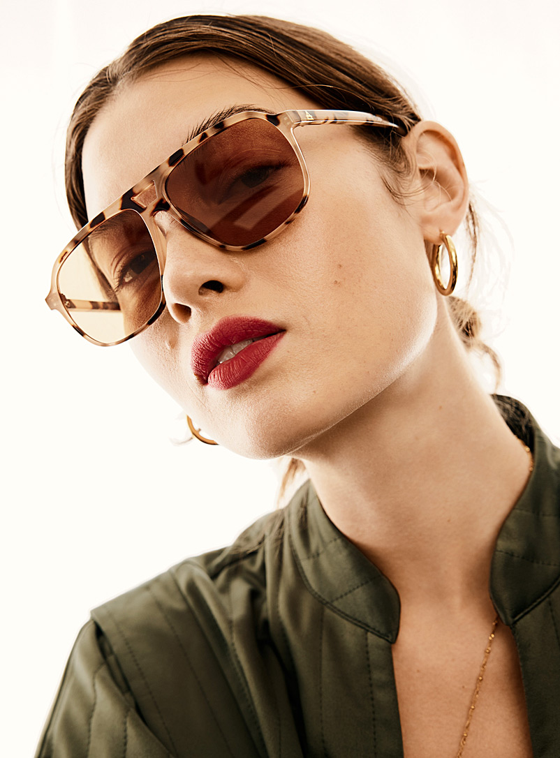 AIRE: Les lunettes de soleil aviateur Monoceros Brun pâle-taupe pour femme