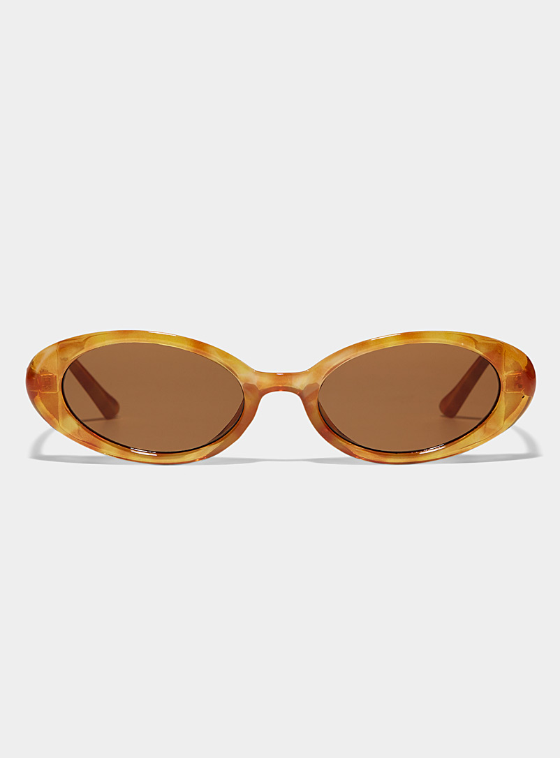 AIRE Light Brown Fornax oval sunglasses for women