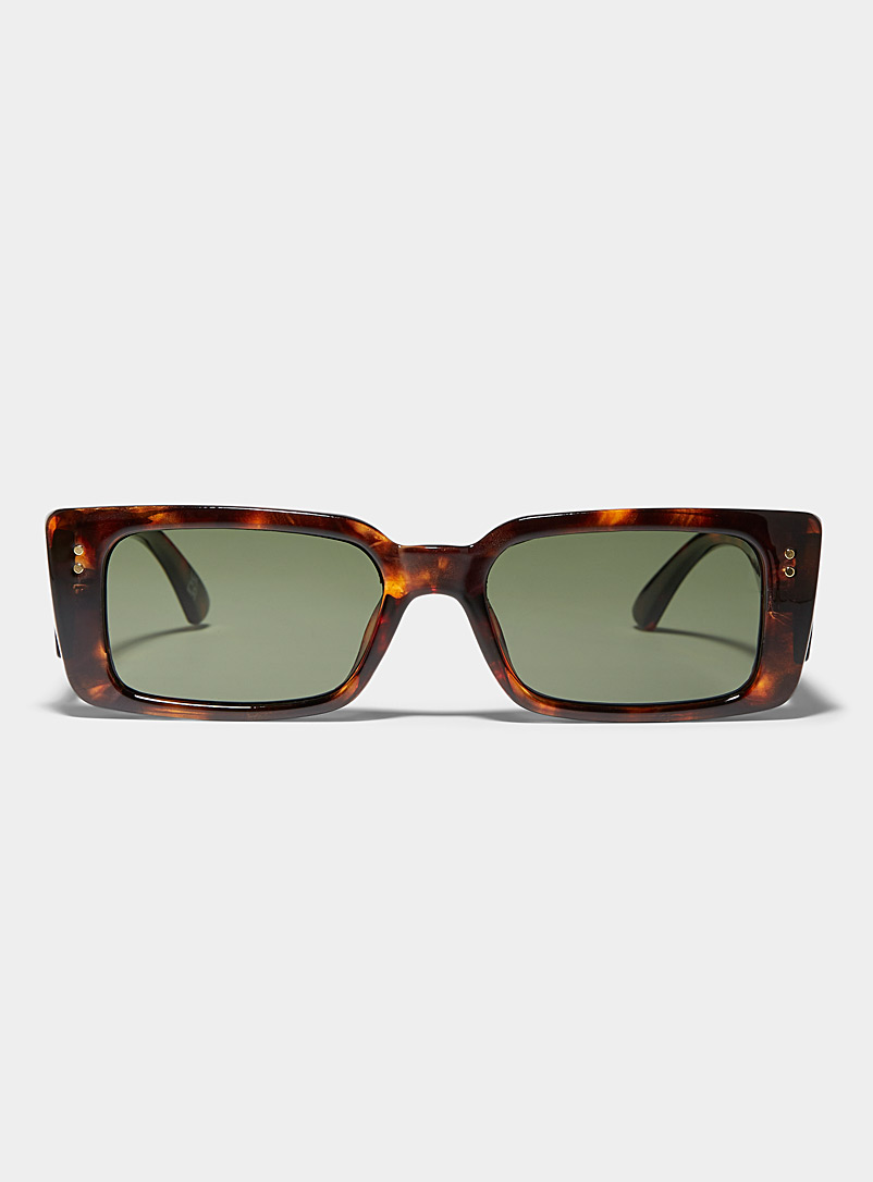 AIRE: Les lunettes de soleil rectangulaires Orion Brun pâle-taupe pour femme