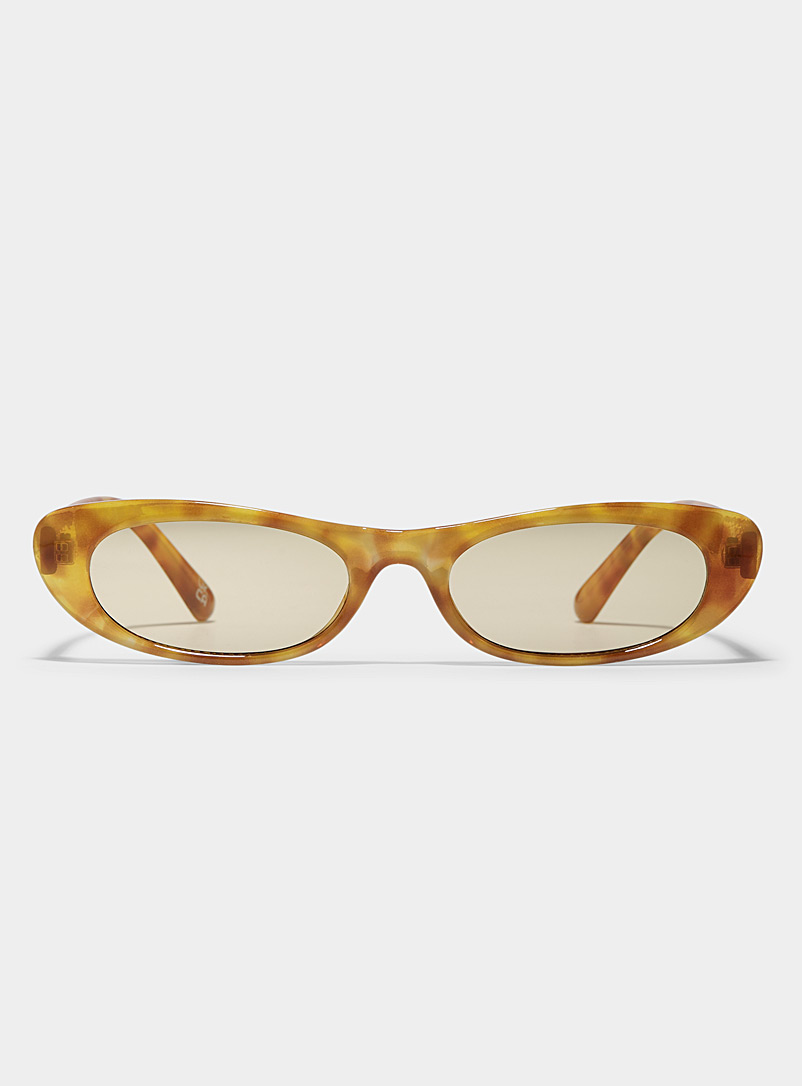 AIRE: Les lunettes de soleil étroites Avior Brun pâle-taupe pour femme
