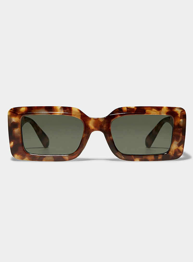 AIRE: Les lunettes de soleil rectangulaires Parallax Taupe pour femme