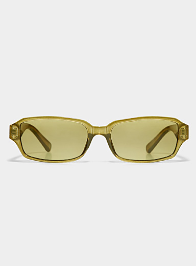 Lunettes de soleil à rectangle rétro polarisé à l'acétate pour hommes