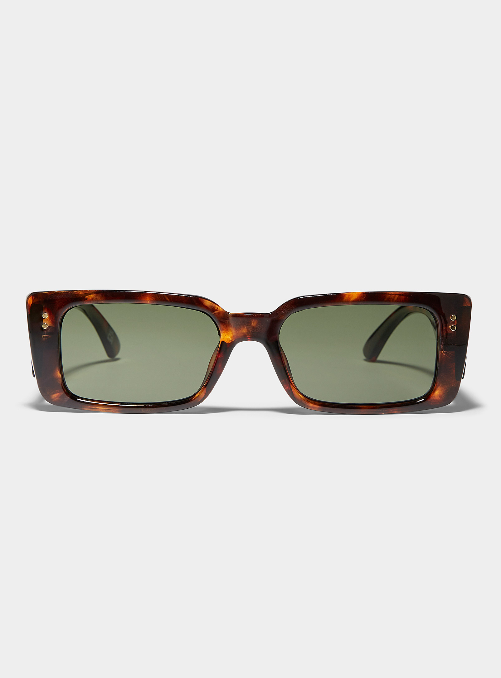 Shop Aire Orion Rectangular Sunglasses In Light Brown