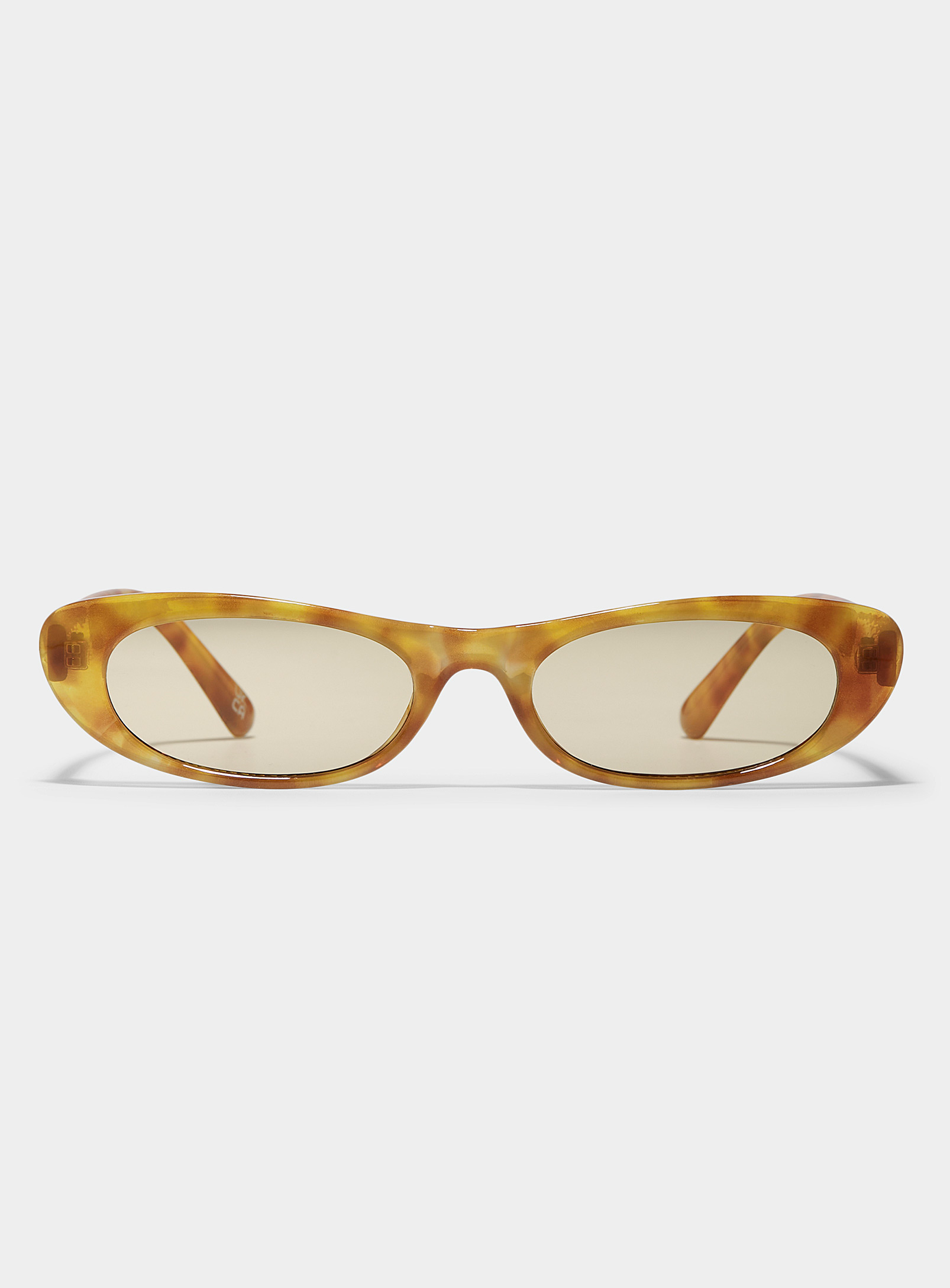 Shop Aire Avior Narrow Sunglasses In Light Brown
