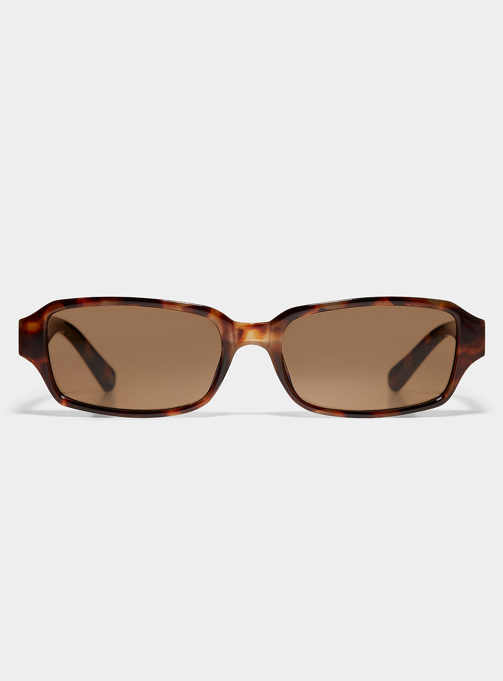 Aire Crater Small Rectangular Sunglasses In Brown