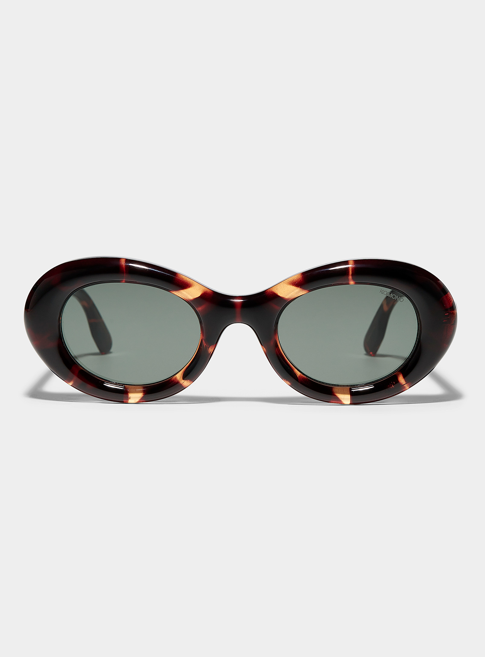 Komono Molly Oval Sunglasses In Black