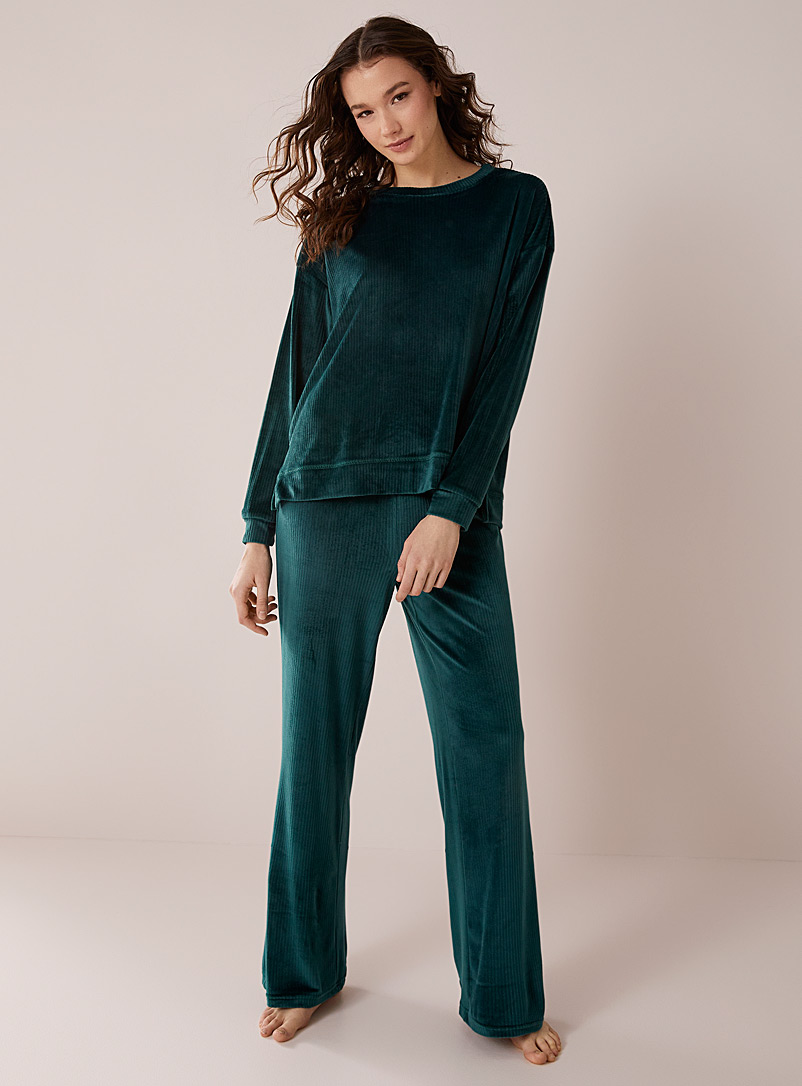 Z Supply: Le pantalon détente velouté côtelé Vert vif-irlandais-émerau pour femme