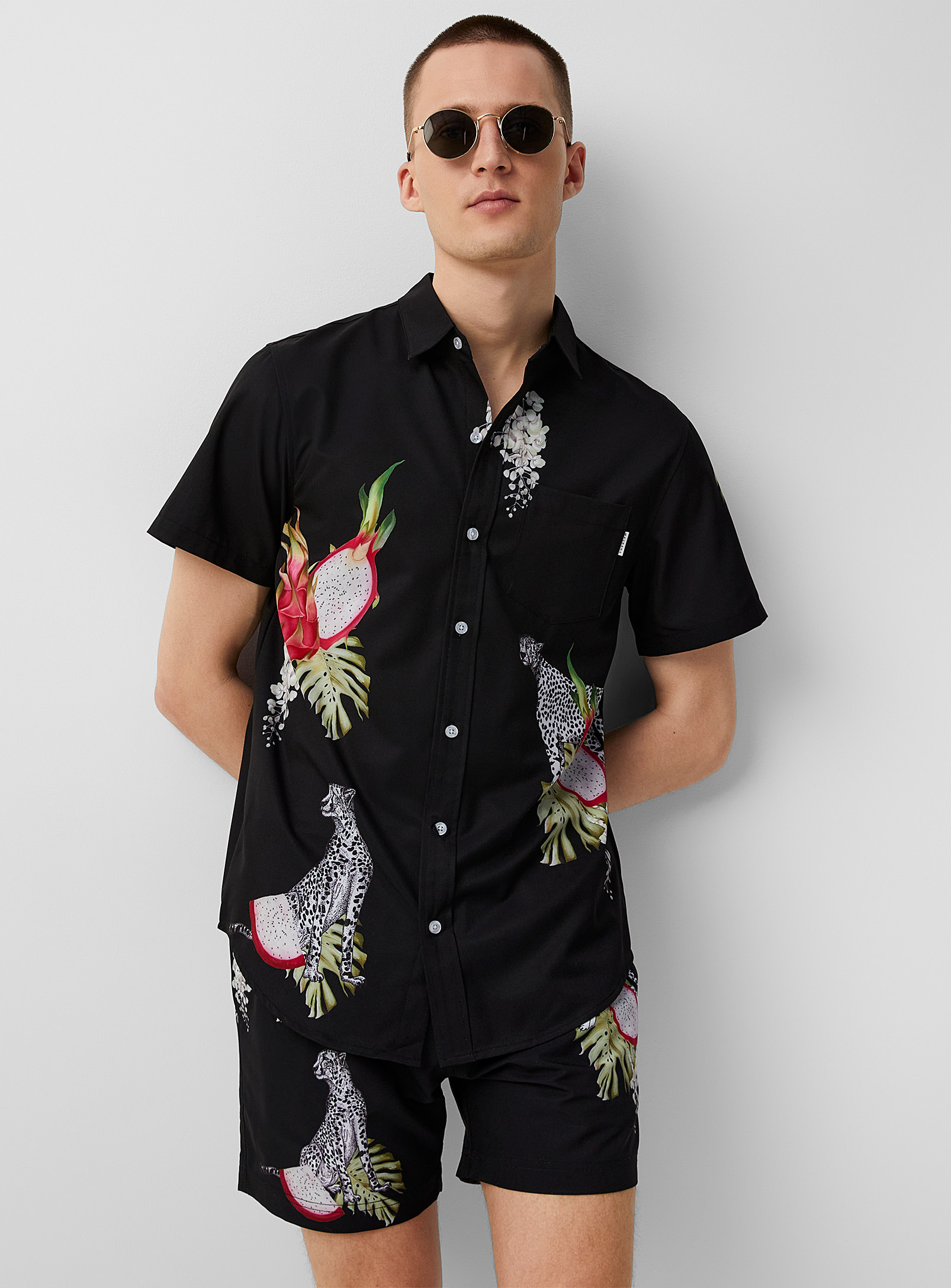 Mavrans Dragon Fruit Shirt In Patterned Black