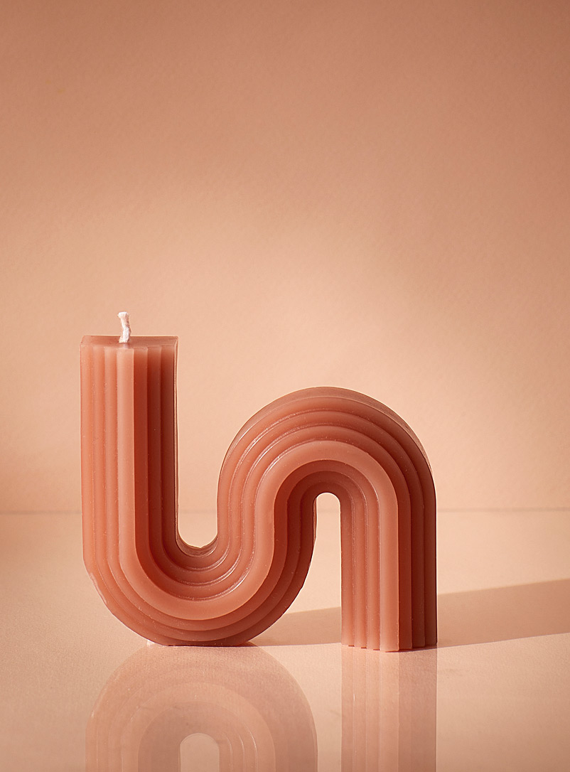 Simons Maison Dusky Pink Geometric S candle