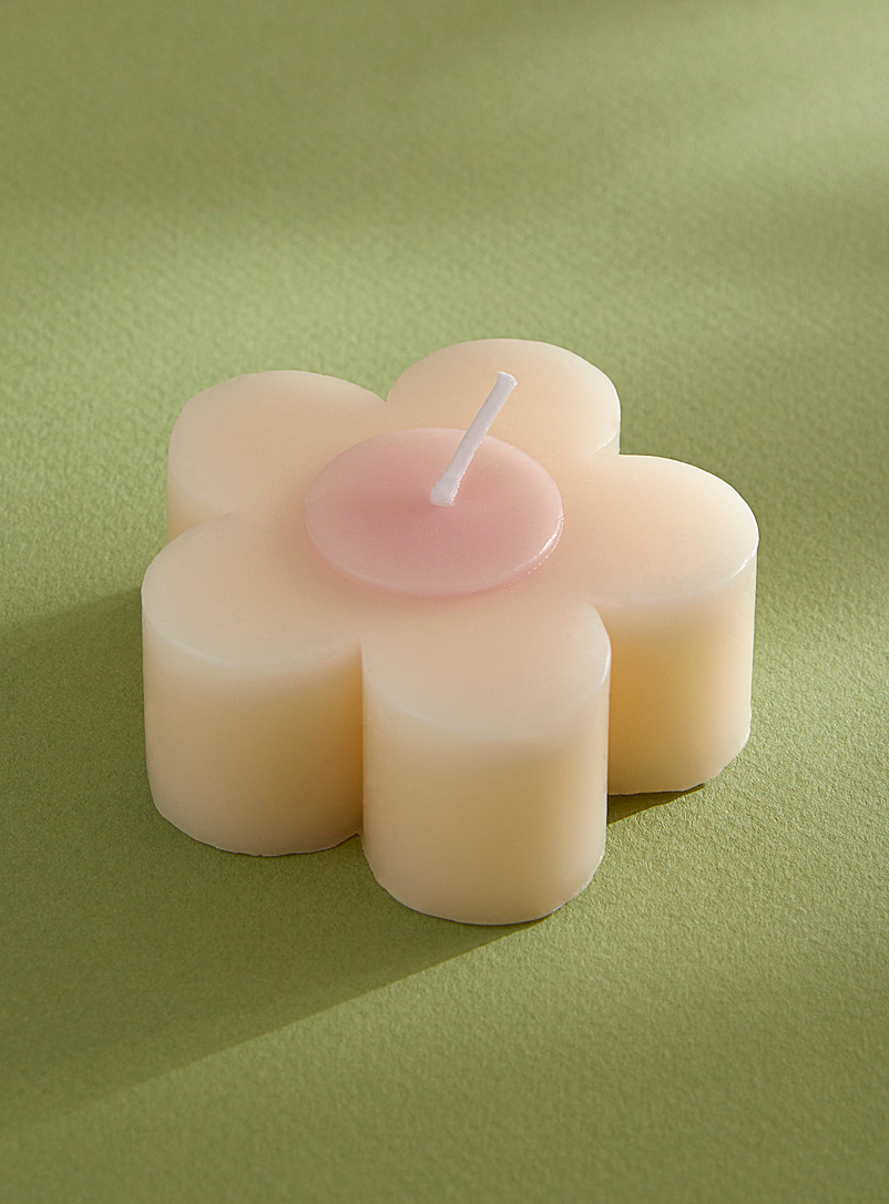 Simons Maison Off White Colourful flower candle