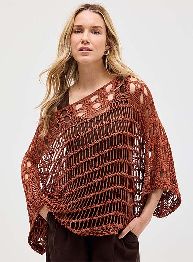 Le chandail effet crochet col bateau <b>Collection exclusive d'Italie</b>