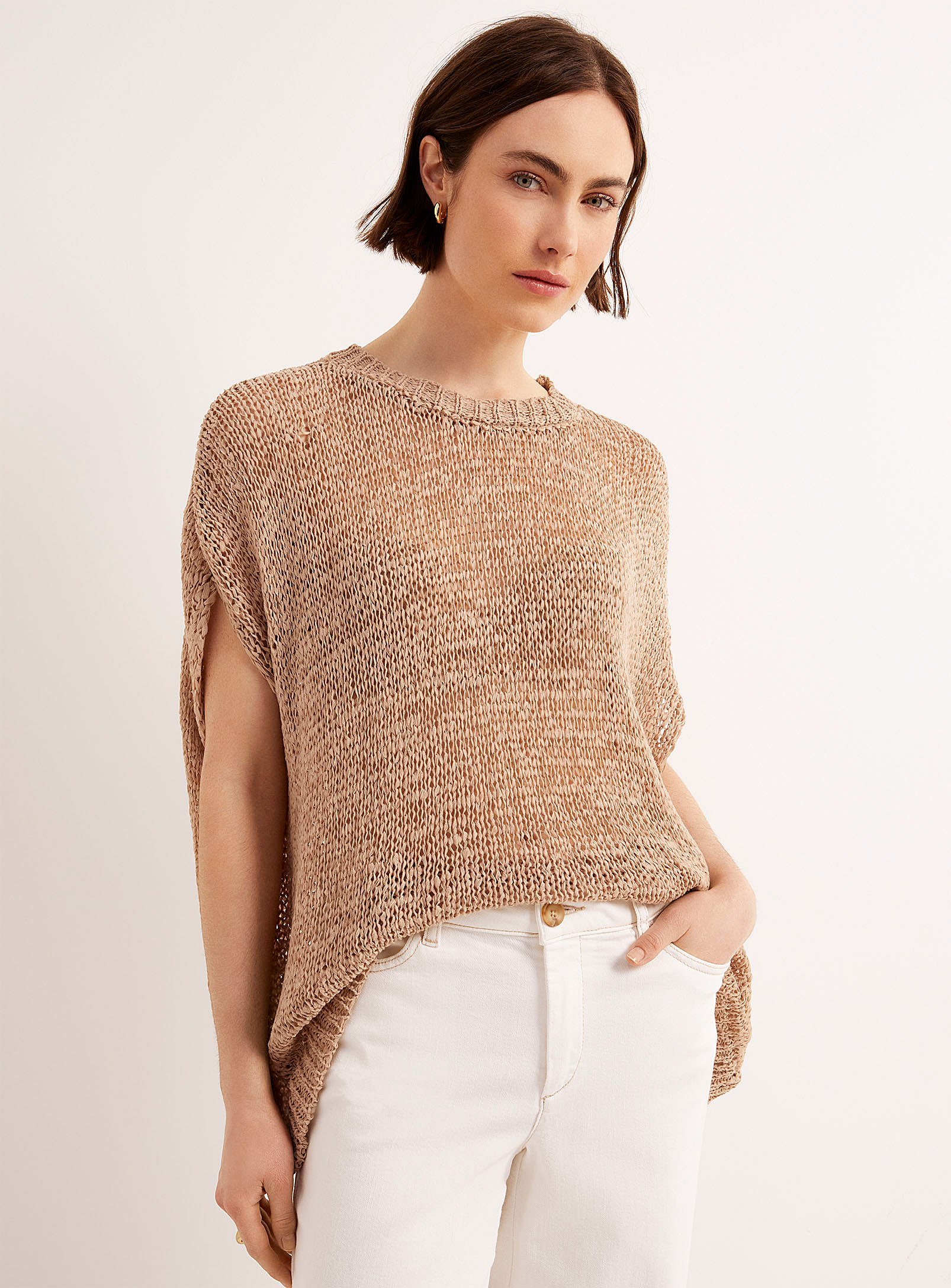 Contemporaine Ribbon-knit Loose Sweater In Multi
