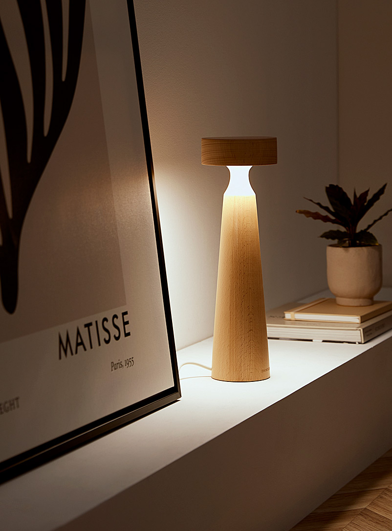 Beech wood modern table lamp product image 2