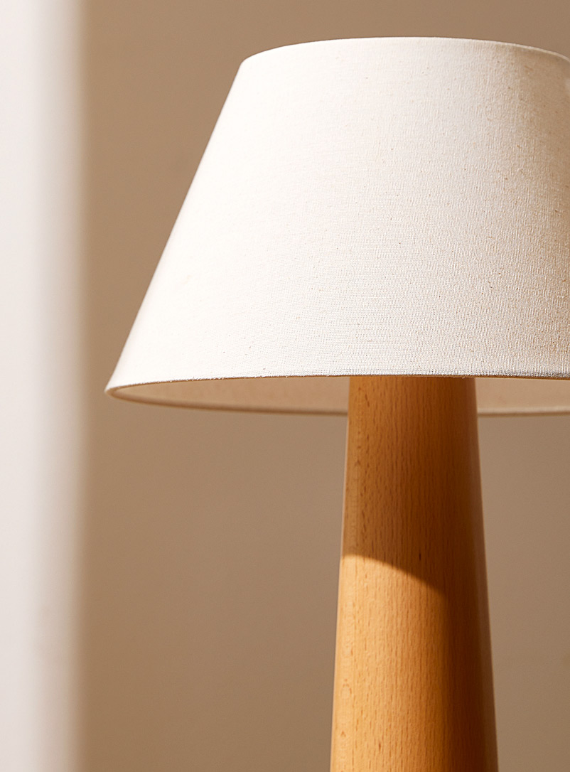 Beech wood mushroom-shaped table lamps Set of 2 product image 2