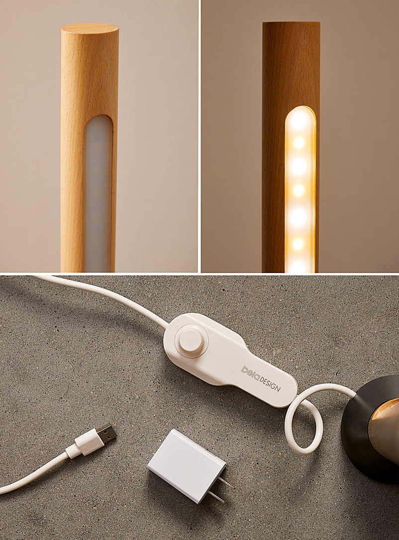 Beech wood modern standing lamp product image 3