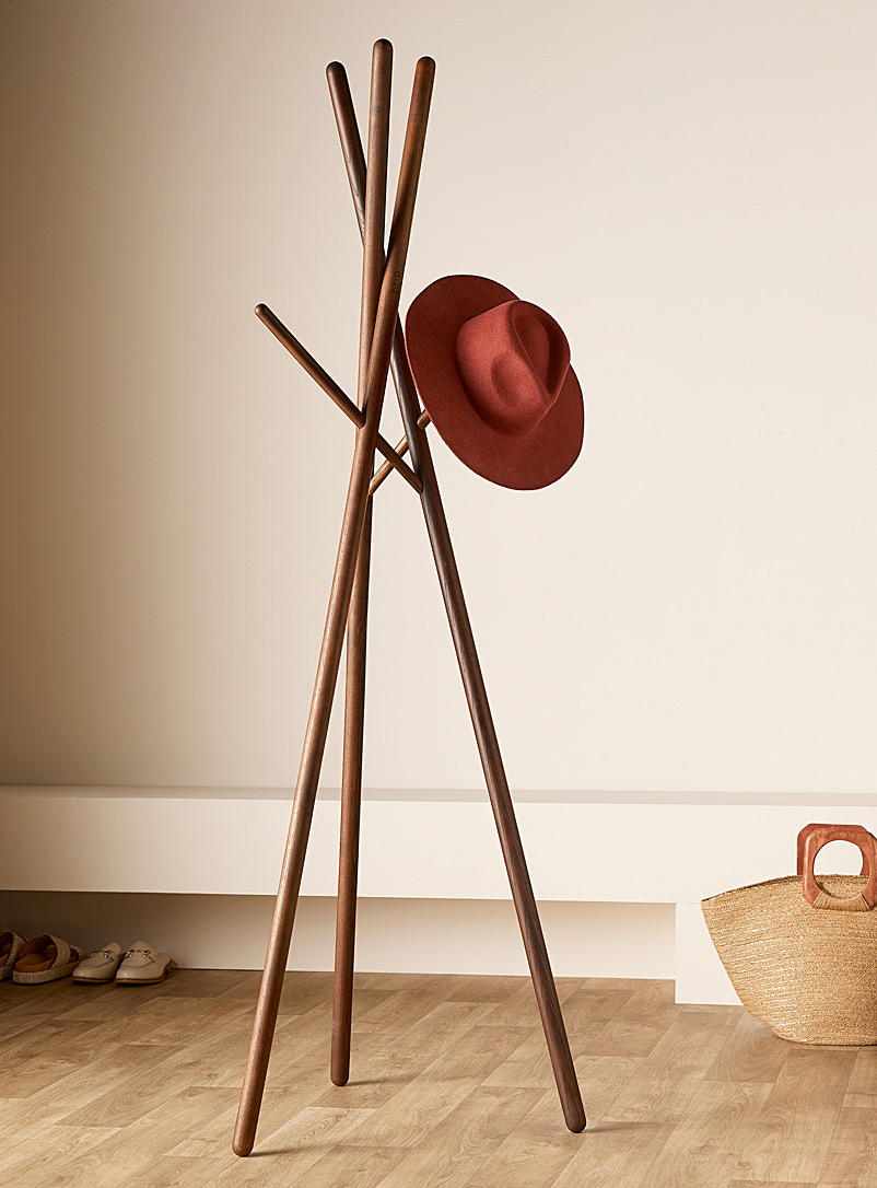 Wooden multi-branch coat rack product image (primary)