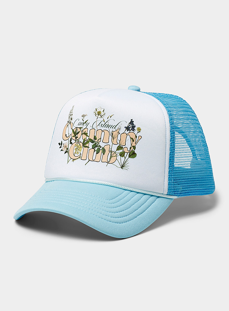 Coney Island Picnic Baby Blue Country Club trucker cap for women