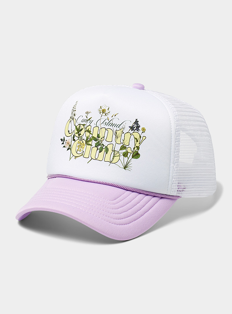 Coney Island Picnic Lilacs Country Club trucker cap for women