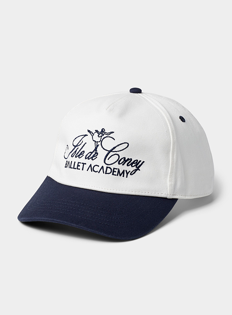 Coney Island Picnic Ivory White Ballet academy baseball cap for women