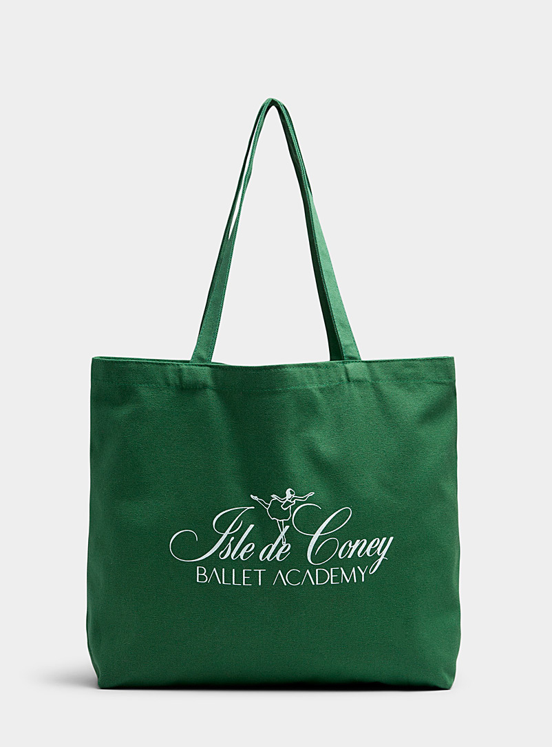 Coney Island Picnic Mossy Green Ballet academy tote for women