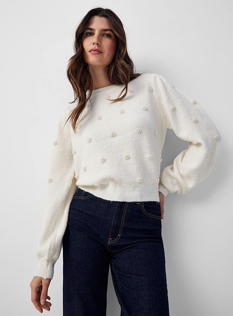 Pearl flowers sweater | Contemporaine | Shop Women's Sweaters and ...