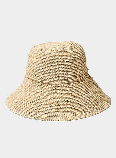 Fany wide-brim raffia cloche