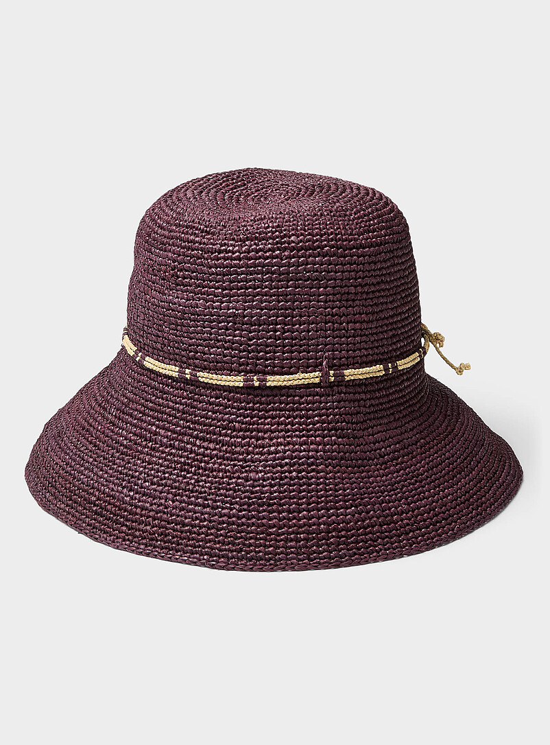 Fany Wide-Brim Raffia Cloche