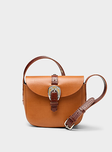 Sab June Boston leather saddle bag