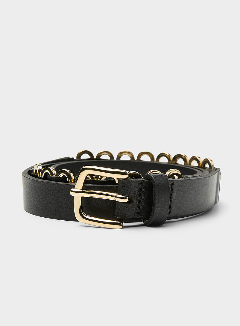 Alba Link And Leather Belt