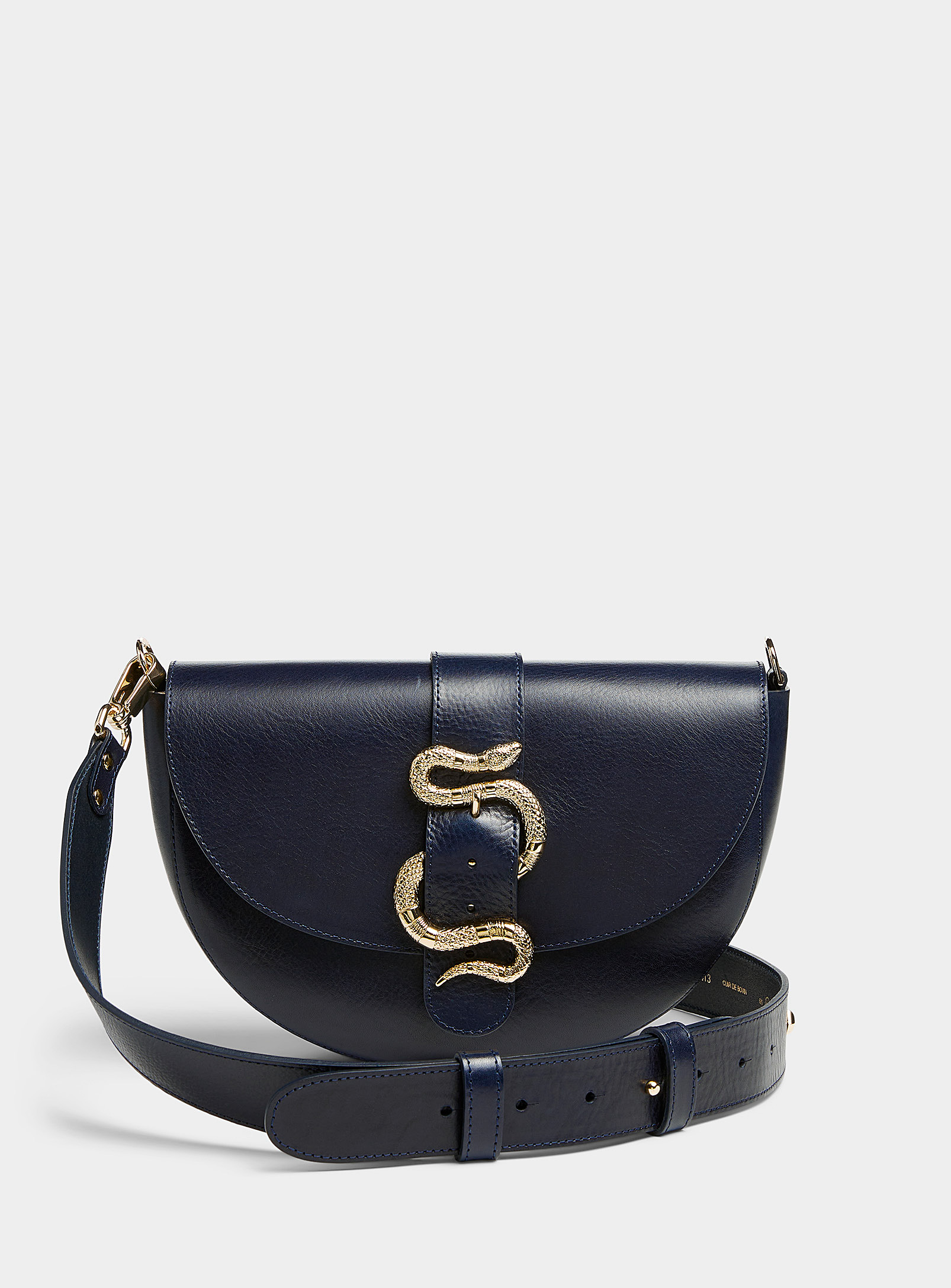 HERBERT Frère Soeur - Women's Gabie snake leather half-moon bag