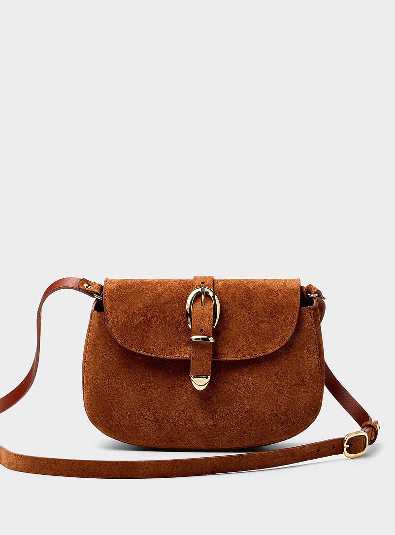Courcy Frieda Velours Suede Crossbody Bag