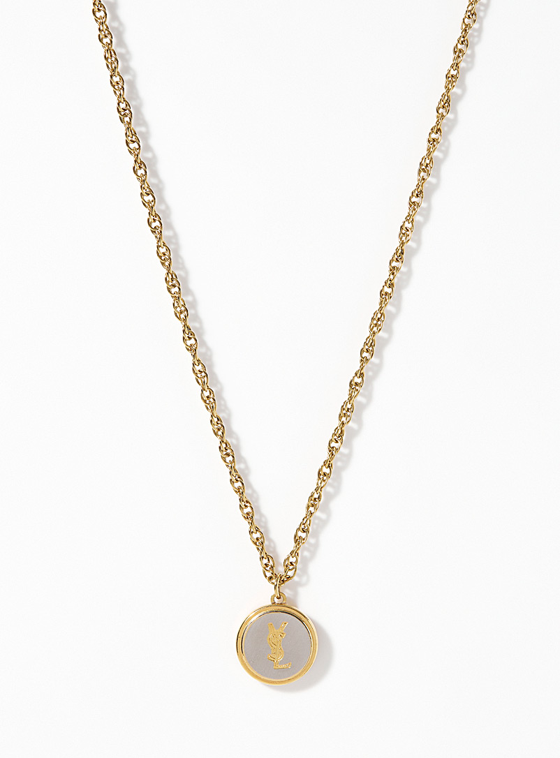 GIGI PARIS Assorted Yves Saint Laurent round medallion upcycled chain for women