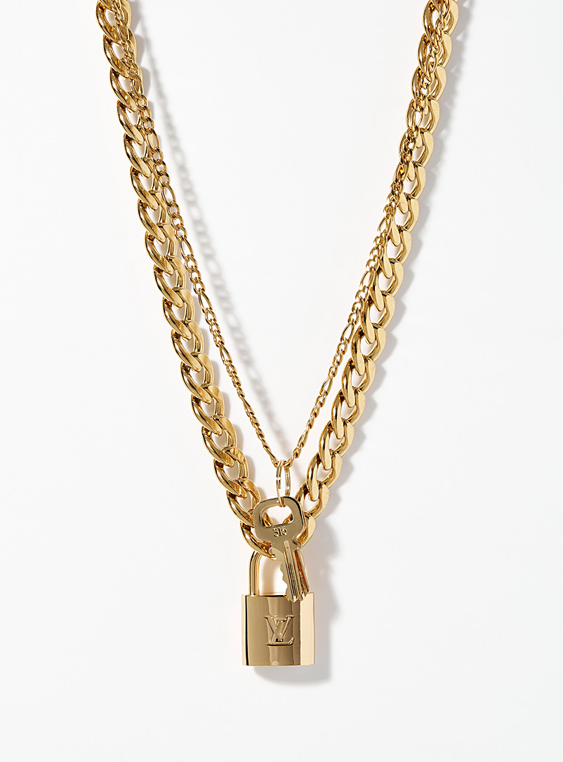 Louis Vuitton upcycled padlock and key chains Set of 2 | GIGI PARIS ...