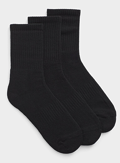 Les chaussettes athl&eacute;tiques coton biologique Emballage de 3