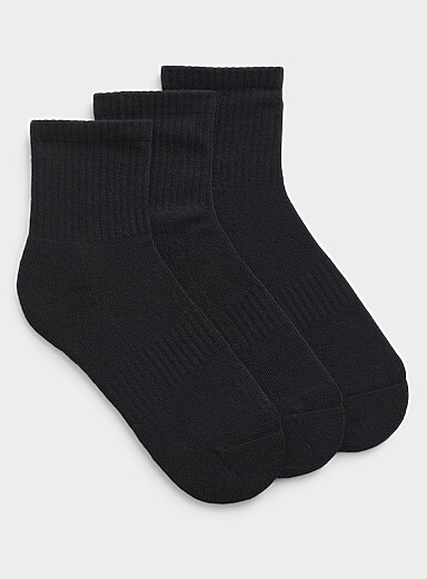 Les chaussettes athl&eacute;tiques coton biologique Emballage de 3