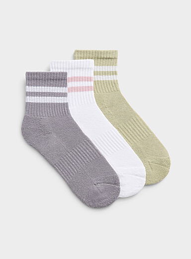 Les chaussettes athl&eacute;tiques coton biologique Emballage de 3