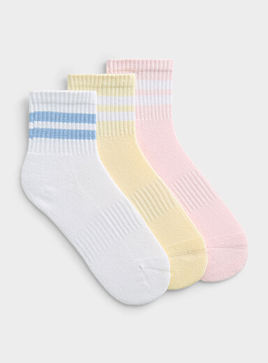 Les chaussettes athl&eacute;tiques coton biologique Emballage de 3