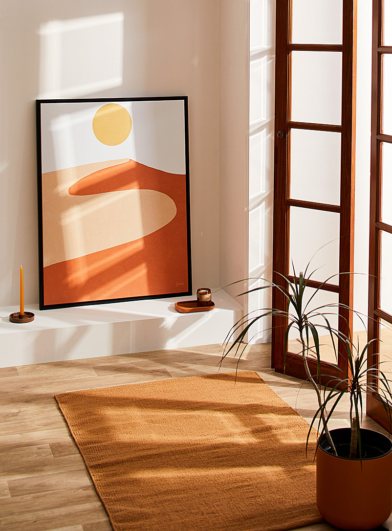 Simons Maison: La toile chaleur du désert Voir nos formats offerts Orange assorti