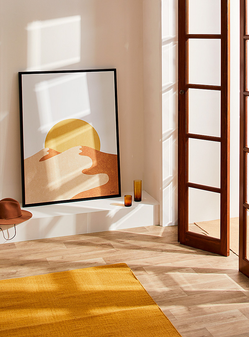 Simons Maison: La toile soleil couchant Voir nos formats offerts Orange assorti