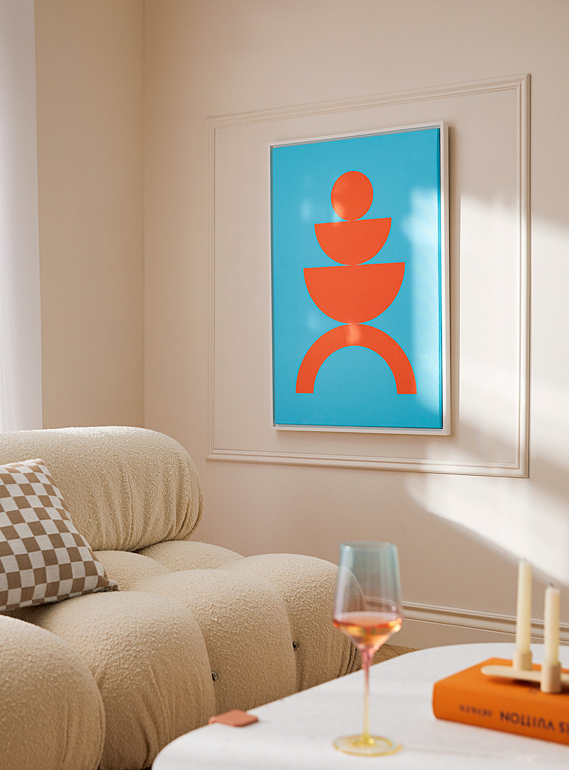 Simons Maison Blue and orange Geometric contrast art print See available sizes
