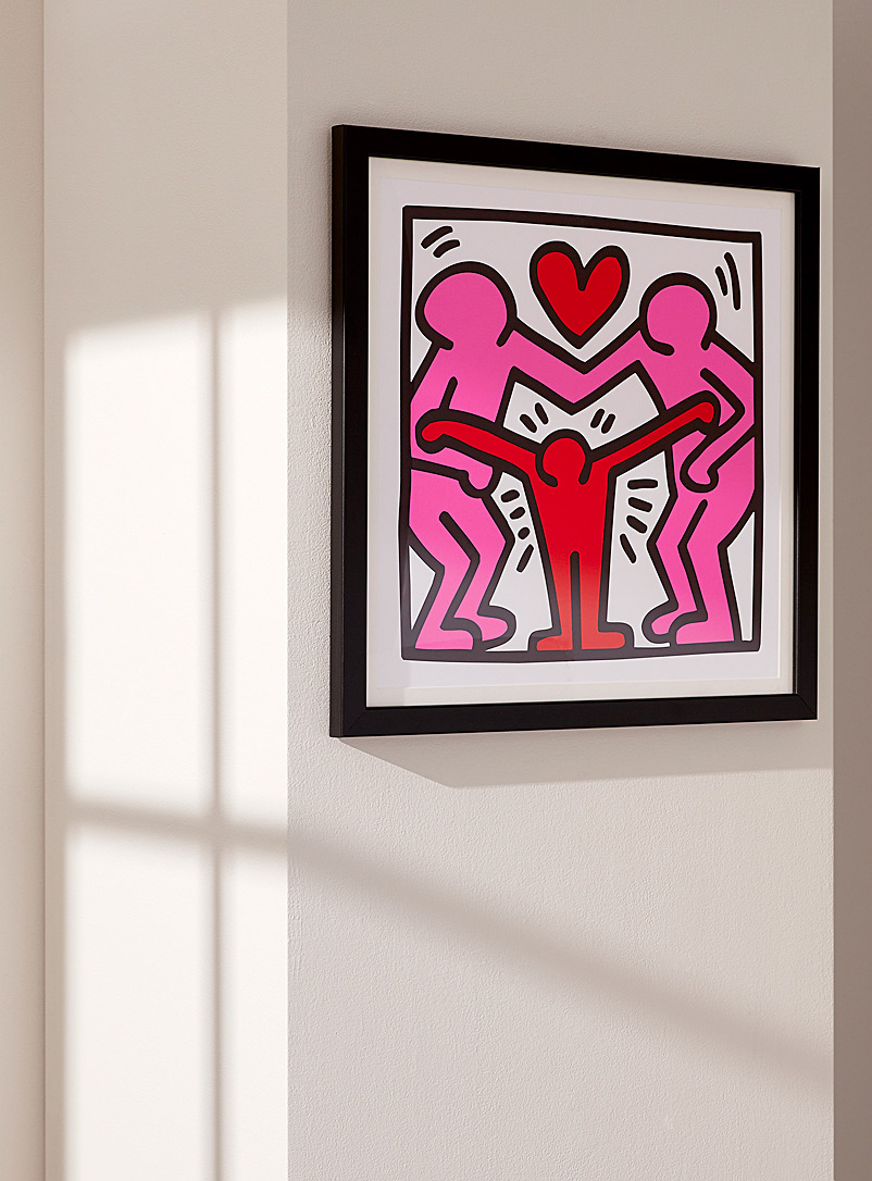Simons Maison Pink Happy family art print Keith Haring
