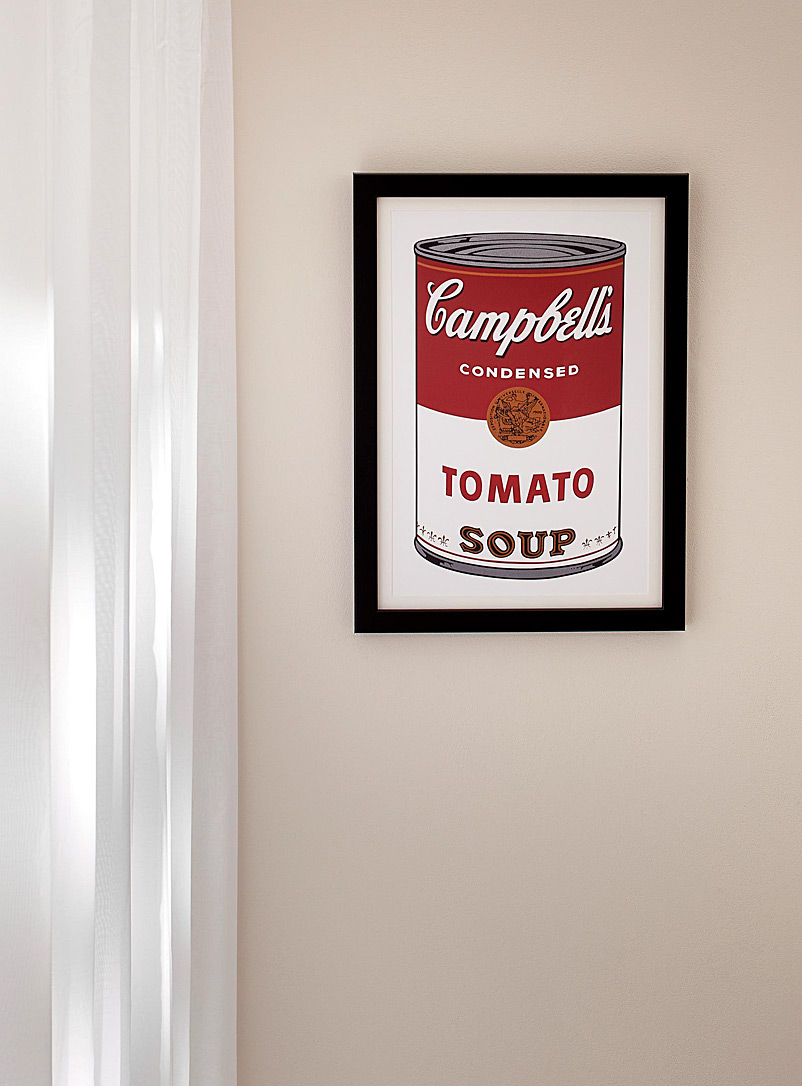 Simons Maison: L'affiche soupe en conserve Andy Warhol Rouge