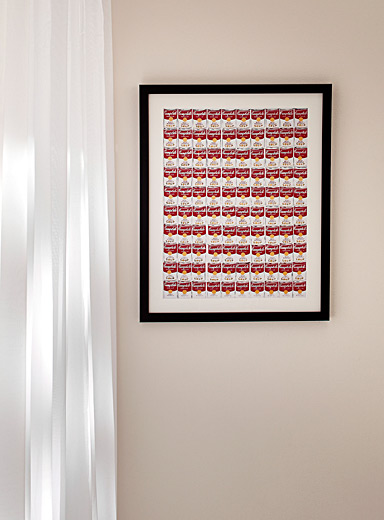Giant Art: L'affiche 100 Cans Andy Warhol Rouge